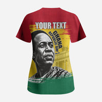 Personalized Ghana Republic Day Scrub Top Kwame Nkrumah Vintage Portrait Art - July 1st Theme