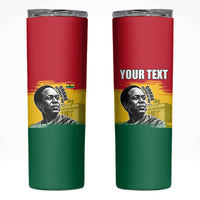 Personalized Ghana Republic Day Skinny Tumbler Kwame Nkrumah Vintage Portrait Art - July 1st Theme