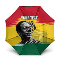 Personalized Ghana Republic Day Umbrella Kwame Nkrumah Vintage Portrait Art - July 1st Theme