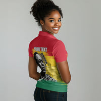 Personalized Ghana Republic Day Women Polo Shirt Kwame Nkrumah Vintage Portrait Art - July 1st Theme