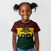 Personalized Ghana Republic Day Kid T shirt Adinkra Pattern Heritage Silhouette African Culture Art
