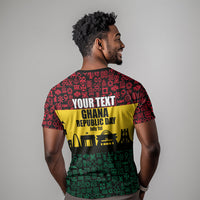 Personalized Ghana Republic Day T shirt Adinkra Pattern Heritage Silhouette African Culture Art