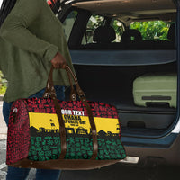 Personalized Ghana Republic Day Travel Bag Adinkra Pattern Heritage Silhouette African Culture Art