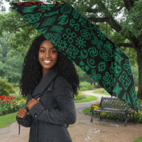 Personalized Ghana Republic Day Umbrella Adinkra Pattern Heritage Silhouette African Culture Art