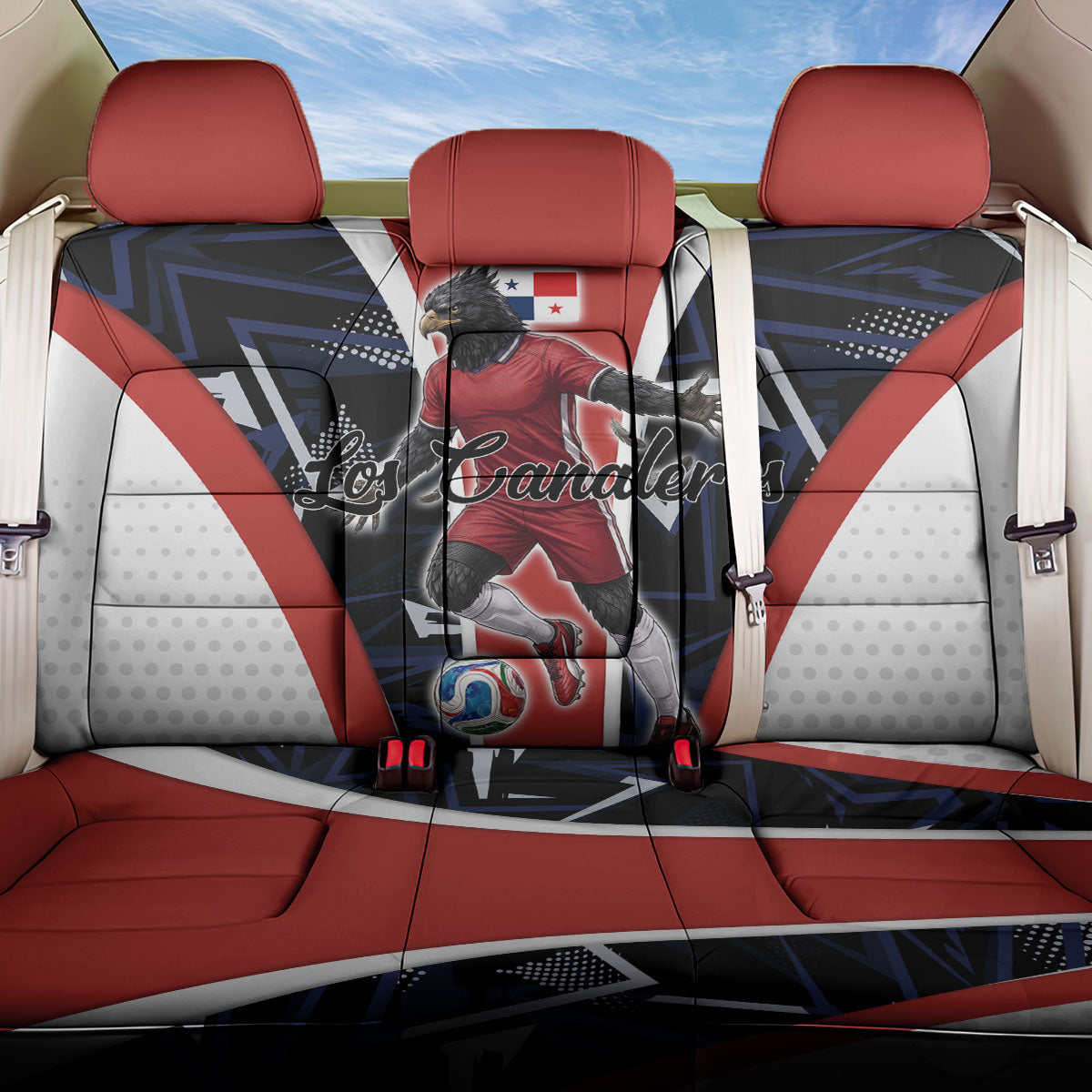 Panama Soccer Harpy Eagle Back Car Seat Cover Los Canaleros Football Mascot Fan
