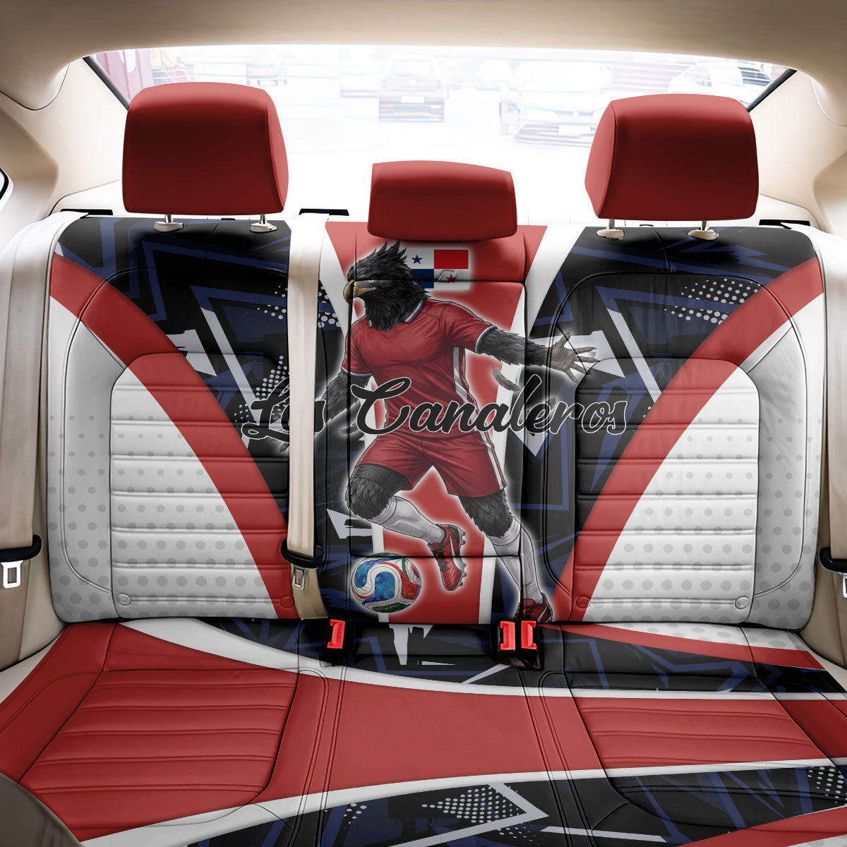 Panama Soccer Harpy Eagle Back Car Seat Cover Los Canaleros Football Mascot Fan