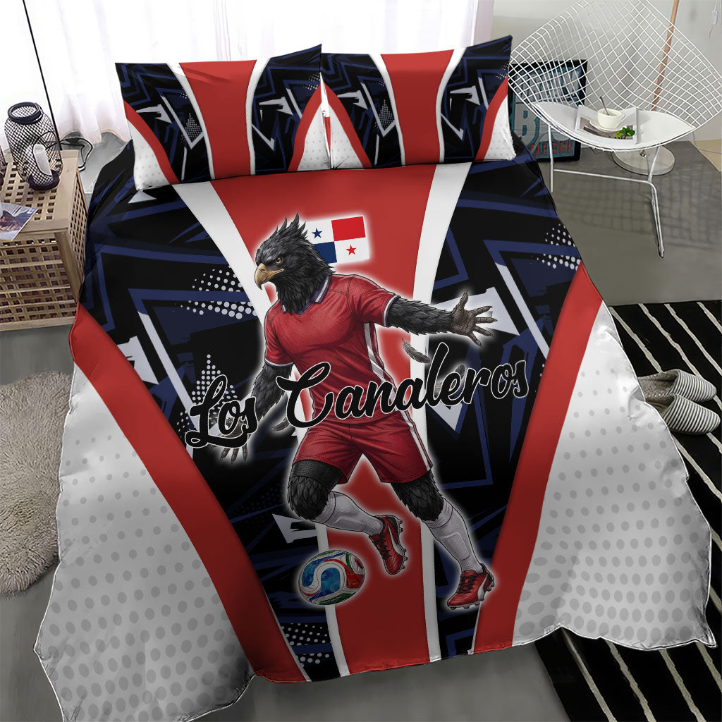 Panama Soccer Harpy Eagle Bedding Set Los Canaleros Football Mascot Fan