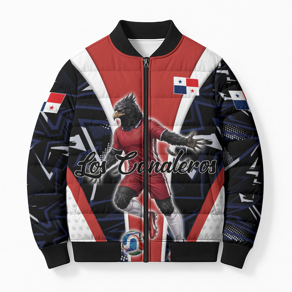 Personalized Panama Soccer Harpy Eagle Bomber Puffer Jacket Los Canaleros Football Mascot Fan