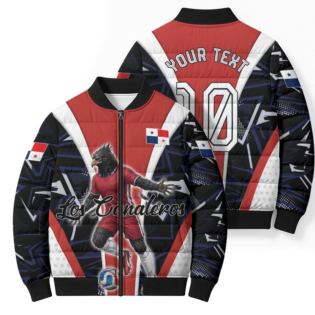Personalized Panama Soccer Harpy Eagle Bomber Puffer Jacket Los Canaleros Football Mascot Fan