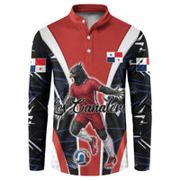 Personalized Panama Soccer Harpy Eagle Button Sweatshirt Los Canaleros Football Mascot Fan