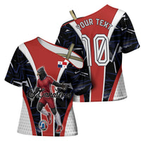 Personalized Panama Soccer Harpy Eagle Cross Shoulder Shirt Los Canaleros Football Mascot Fan