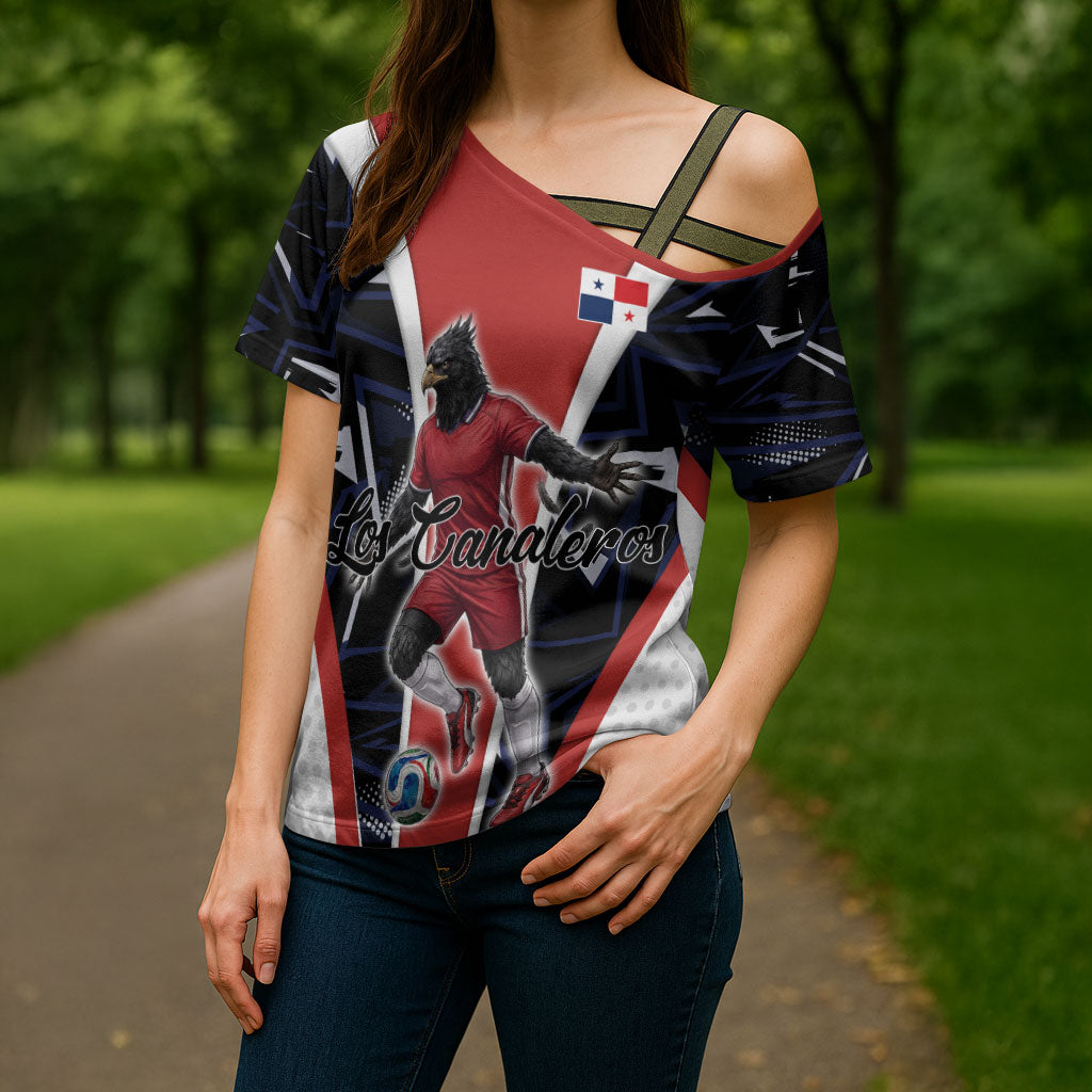 Personalized Panama Soccer Harpy Eagle Cross Shoulder Shirt Los Canaleros Football Mascot Fan