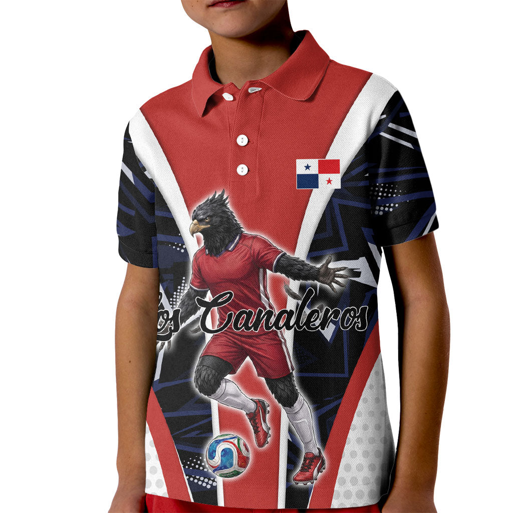Personalized Panama Soccer Harpy Eagle Kid Polo Shirt Los Canaleros Football Mascot Fan