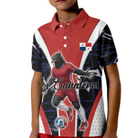 Personalized Panama Soccer Harpy Eagle Kid Polo Shirt Los Canaleros Football Mascot Fan