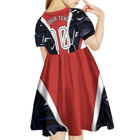Personalized Panama Soccer Harpy Eagle Kid Short Sleeve Dress Los Canaleros Football Mascot Fan