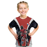 Personalized Panama Soccer Harpy Eagle Kid T Shirt Los Canaleros Football Mascot Fan