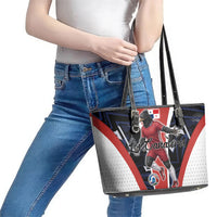 Panama Soccer Harpy Eagle Leather Tote Bag Los Canaleros Football Mascot Fan