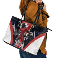Panama Soccer Harpy Eagle Leather Tote Bag Los Canaleros Football Mascot Fan