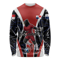 Personalized Panama Soccer Harpy Eagle Long Sleeve Shirt Los Canaleros Football Mascot Fan