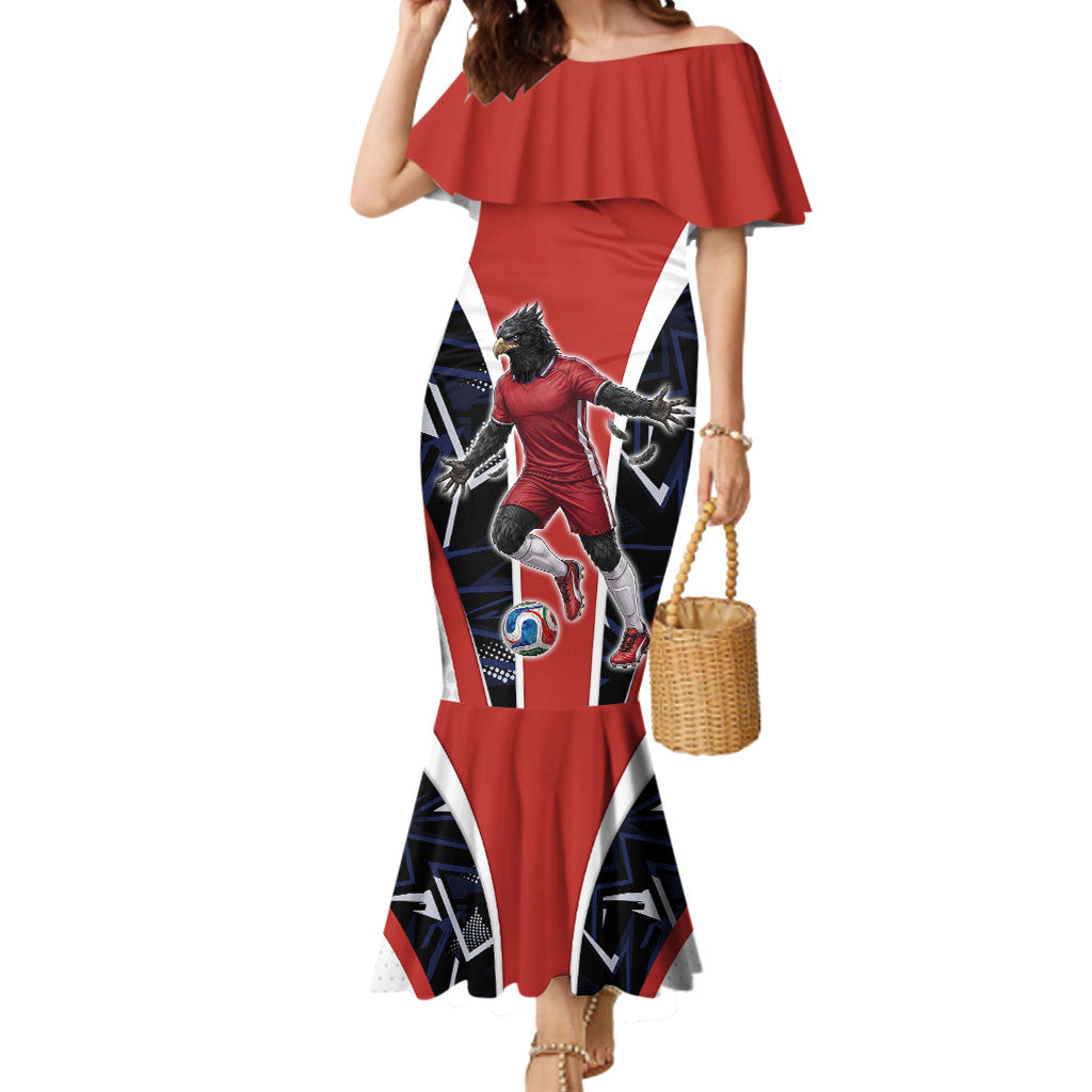 Personalized Panama Soccer Harpy Eagle Mermaid Dress Los Canaleros Football Mascot Fan