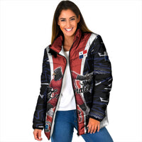 Personalized Panama Soccer Harpy Eagle Padded Jacket Los Canaleros Football Mascot Fan