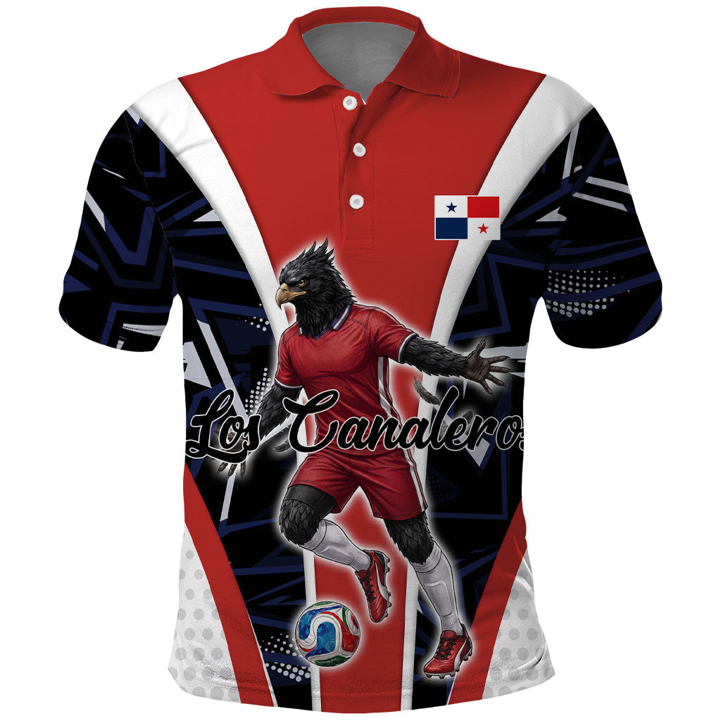 Personalized Panama Soccer Harpy Eagle Polo Shirt Los Canaleros Football Mascot Fan