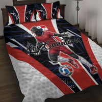 Panama Soccer Harpy Eagle Quilt Bed Set Los Canaleros Football Mascot Fan