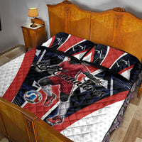 Panama Soccer Harpy Eagle Quilt Bed Set Los Canaleros Football Mascot Fan