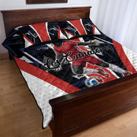 Panama Soccer Harpy Eagle Quilt Bed Set Los Canaleros Football Mascot Fan