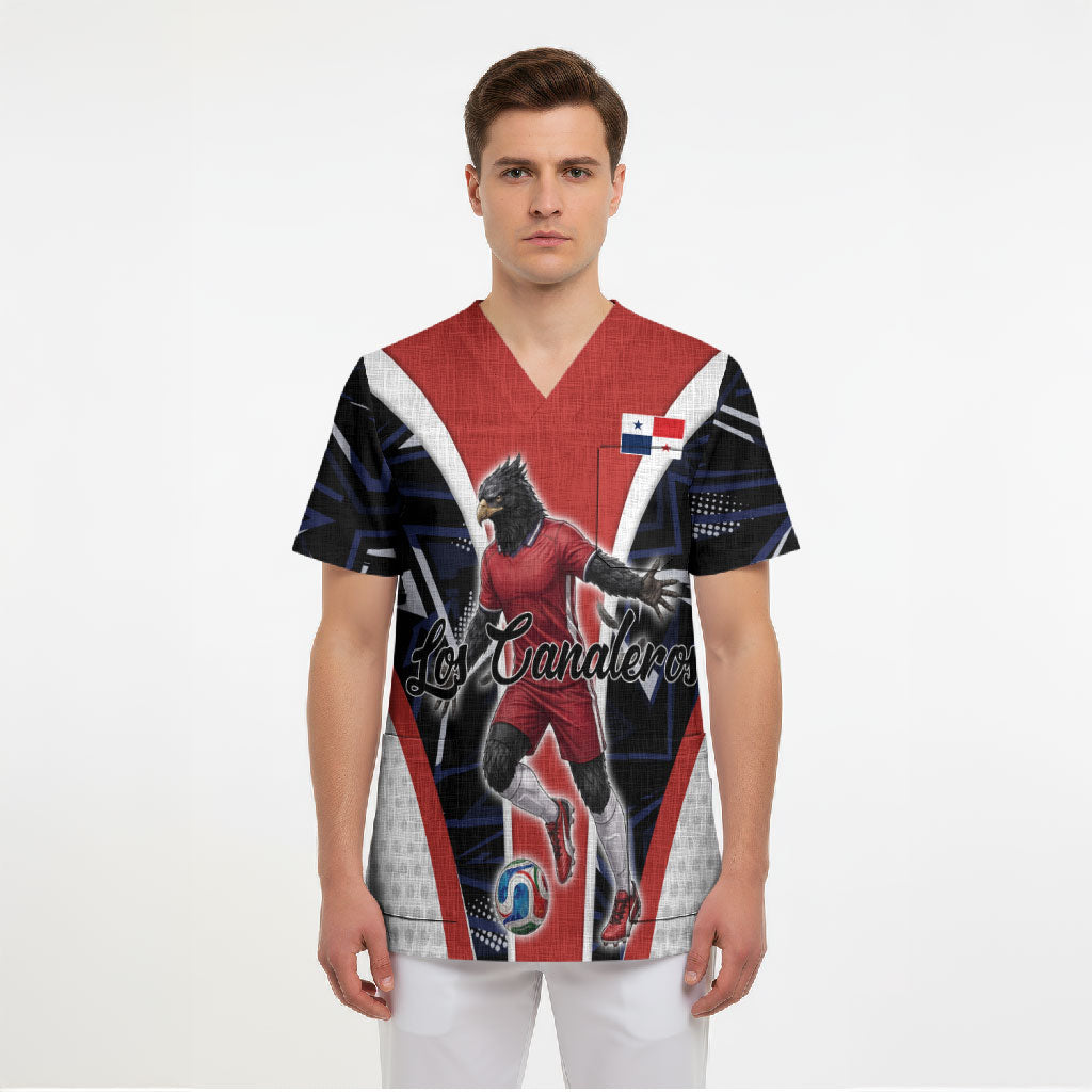 Personalized Panama Soccer Harpy Eagle Scrub Top Los Canaleros Football Mascot Fan