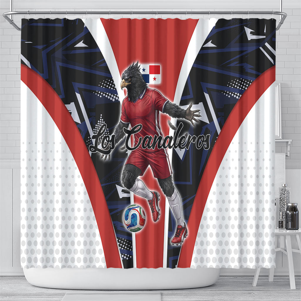 Panama Soccer Harpy Eagle Shower Curtain Los Canaleros Football Mascot Fan