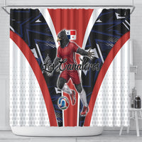Panama Soccer Harpy Eagle Shower Curtain Los Canaleros Football Mascot Fan