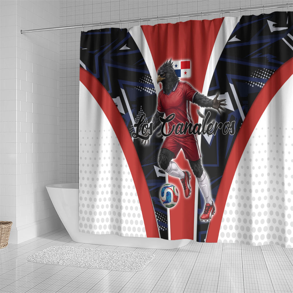 Panama Soccer Harpy Eagle Shower Curtain Los Canaleros Football Mascot Fan