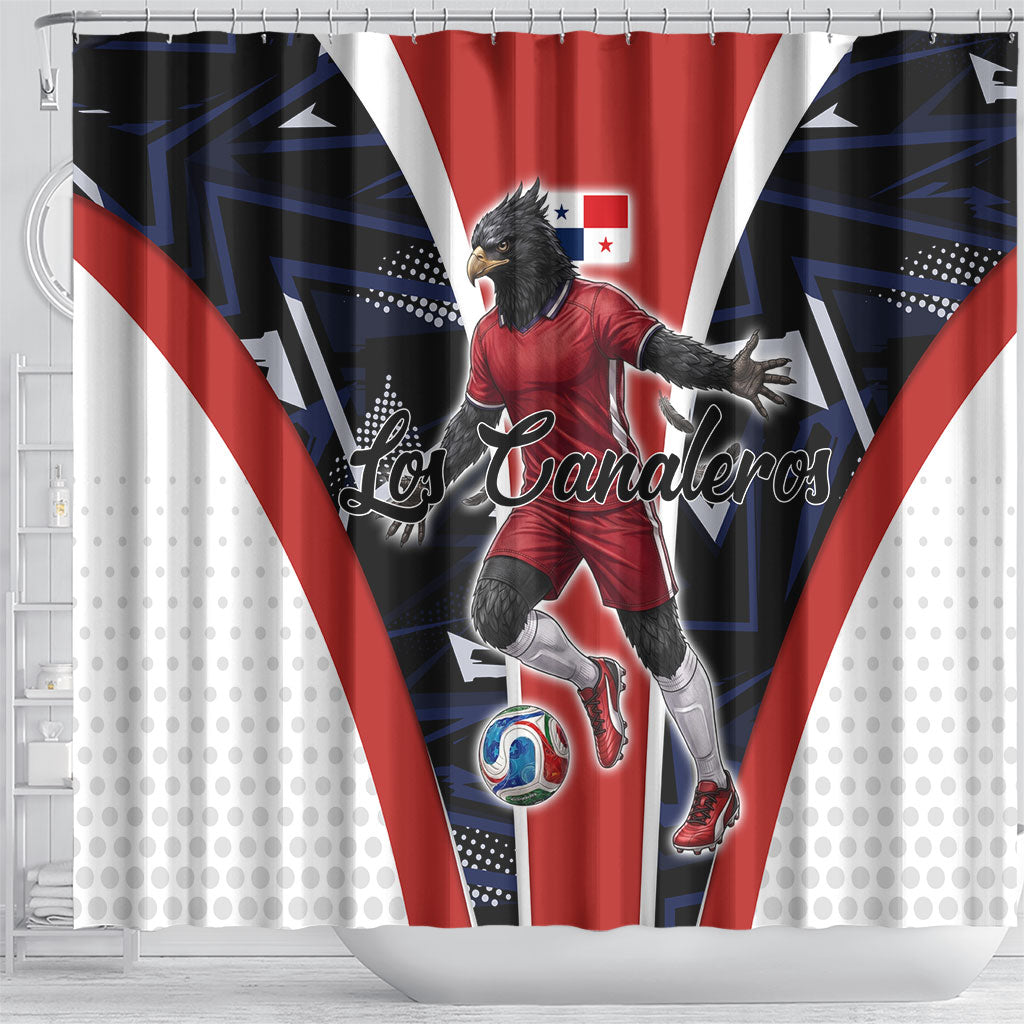 Panama Soccer Harpy Eagle Shower Curtain Los Canaleros Football Mascot Fan