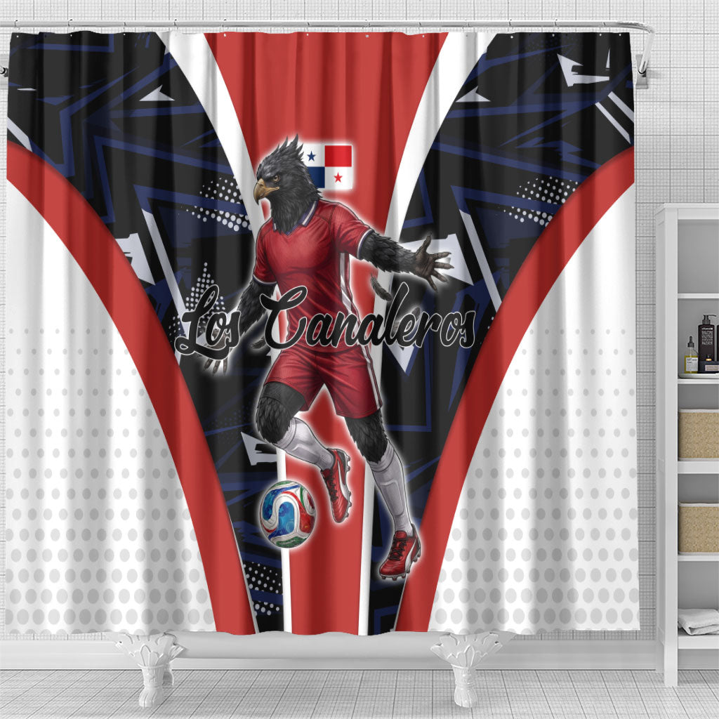 Panama Soccer Harpy Eagle Shower Curtain Los Canaleros Football Mascot Fan