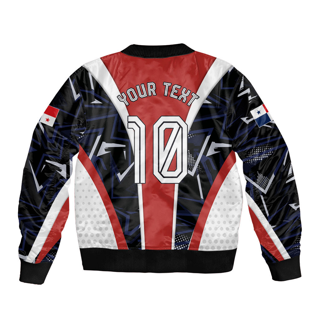 Personalized Panama Soccer Harpy Eagle Sleeve Zip Bomber Jacket Los Canaleros Football Mascot Fan