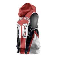Personalized Panama Soccer Harpy Eagle Sleeveless Hoodie Los Canaleros Football Mascot Fan