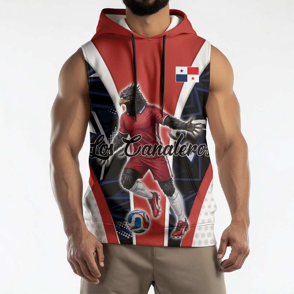 Personalized Panama Soccer Harpy Eagle Sleeveless Hoodie Los Canaleros Football Mascot Fan