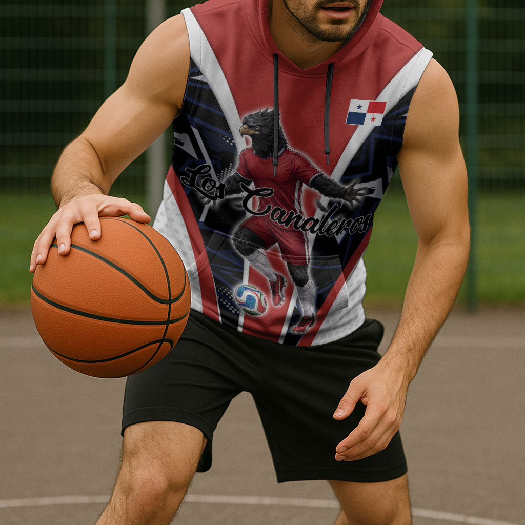 Personalized Panama Soccer Harpy Eagle Sleeveless Hoodie Los Canaleros Football Mascot Fan
