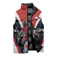 Personalized Panama Soccer Harpy Eagle Sleeveless Puffer Jacket Los Canaleros Football Mascot Fan