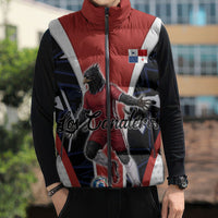 Personalized Panama Soccer Harpy Eagle Sleeveless Puffer Jacket Los Canaleros Football Mascot Fan