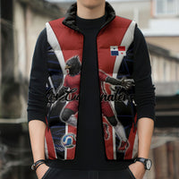 Personalized Panama Soccer Harpy Eagle Sleeveless Puffer Jacket Los Canaleros Football Mascot Fan