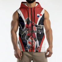 Personalized Panama Soccer Harpy Eagle Sleeveless Zip Hoodie Los Canaleros Football Mascot Fan