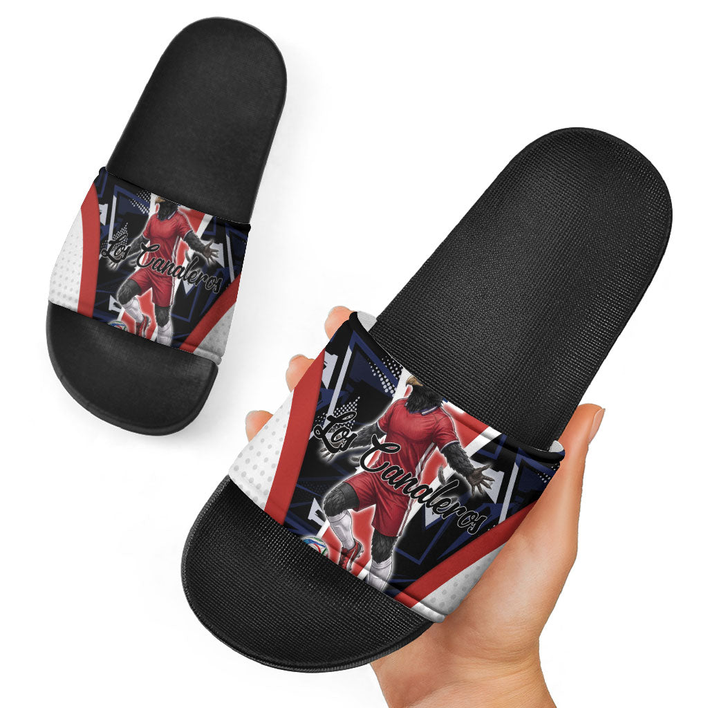 Panama Soccer Harpy Eagle Slide Sandals Los Canaleros Football Mascot Fan