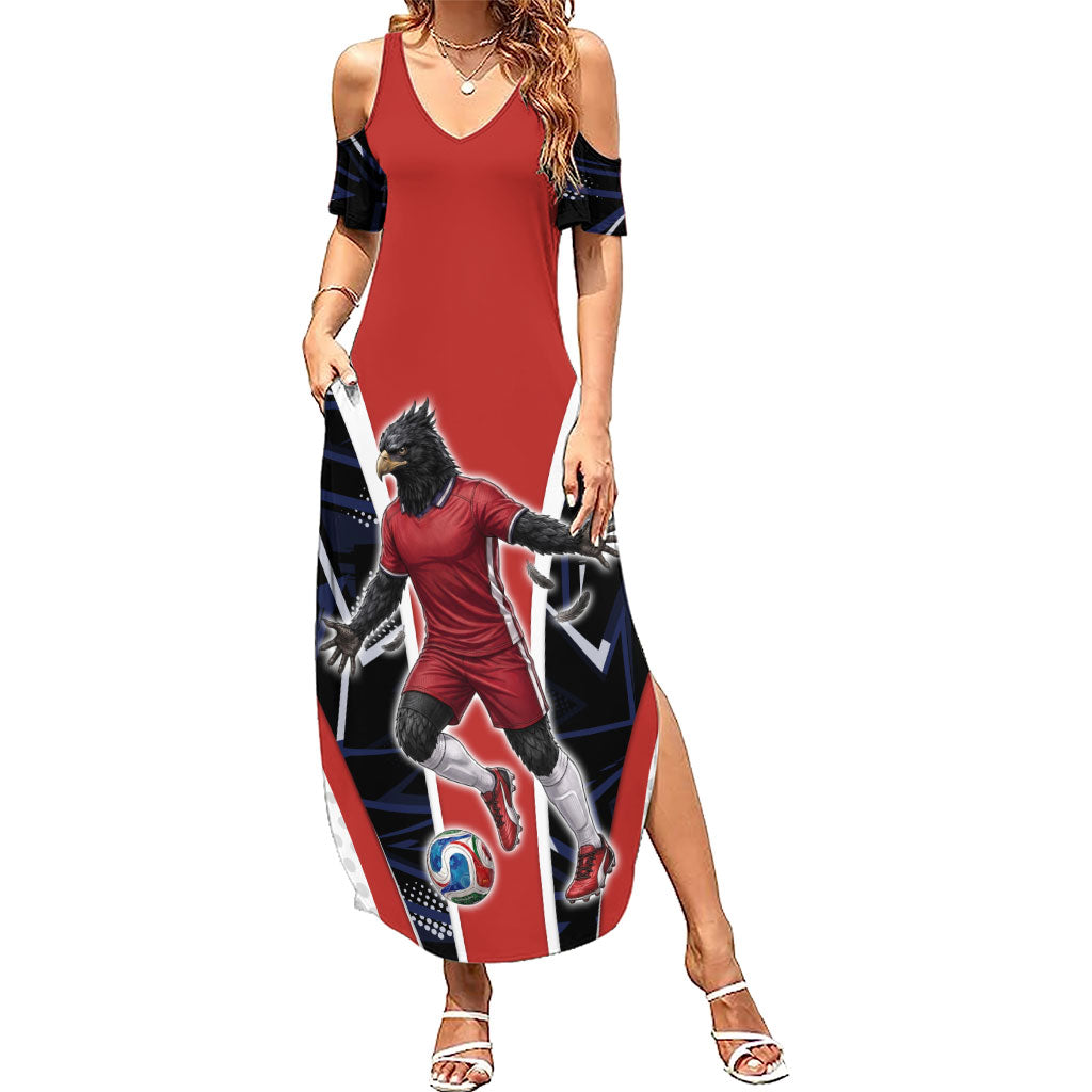 Personalized Panama Soccer Harpy Eagle Summer Maxi Dress Los Canaleros Football Mascot Fan