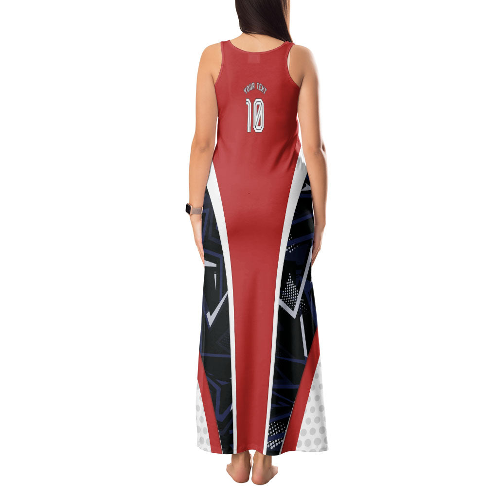 Personalized Panama Soccer Harpy Eagle Tank Maxi Dress Los Canaleros Football Mascot Fan