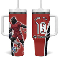 Personalized Panama Soccer Harpy Eagle Tumbler With Handle Los Canaleros Football Mascot Fan