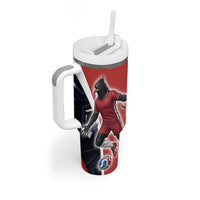 Personalized Panama Soccer Harpy Eagle Tumbler With Handle Los Canaleros Football Mascot Fan