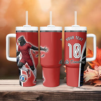 Personalized Panama Soccer Harpy Eagle Tumbler With Handle Los Canaleros Football Mascot Fan