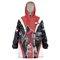 Personalized Panama Soccer Harpy Eagle Wearable Blanket Hoodie Los Canaleros Football Mascot Fan